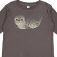thumbnail image 4 of Inktastic Adorable Seal Illustration Cute Animal Art Boys or Girls Long Sleeve Toddler T-Shirt, 4 of 5