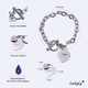 thumbnail image 5 of Pulseras Mujer LuckyLy Dijes Corazón Acero Inoxidable Zirconia Cúbica Modelo Uma Plateado UNITALLA, 5 of 7