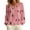 Pink, variant on DeHolifer Womens Shirts Oversized V-Neck Casual Printed Long Sleeve Loose Fall Plus Size Blouse Tops Green S