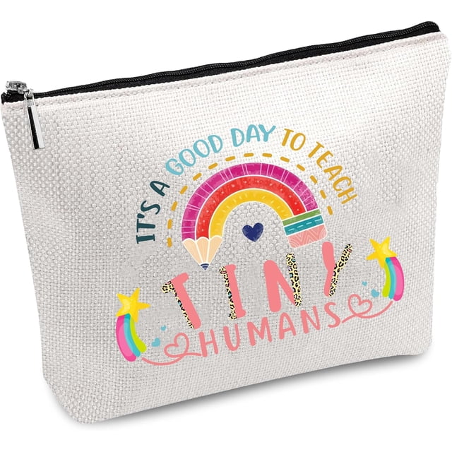 Bolsas de maquillaje de lona arcoíris, bolsa de cosméticos con cremallera, bolsa de viaje, bolsa de aseo, monedero