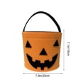 thumbnail image 3 of Halloween Candy Bag Large Capacity Felt Pumpkin Ghost Storage Basket 7.9x7.1in with Handle for Trick or Treat Party by OVFUIZ, 3 of 6