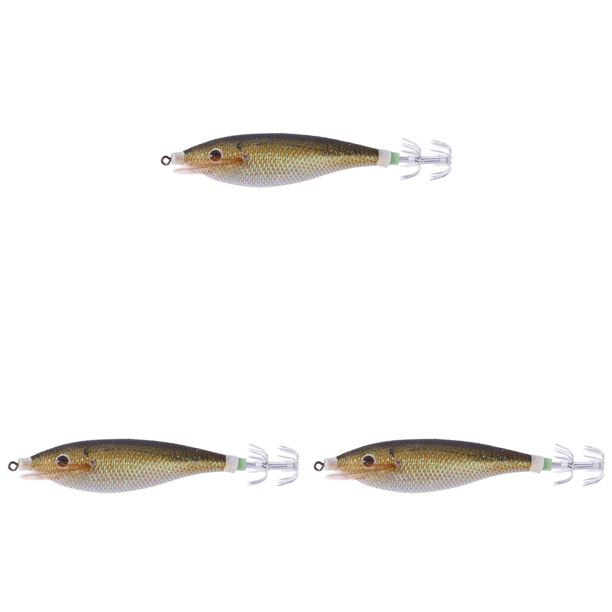 Anzuelos brillantes para calamar (11 cm/13,4 g), señuelo artificial horizontal para calamar (negro)