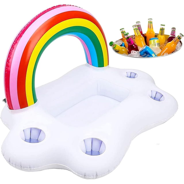 Swimming pool buoy, floating swimming pool bar, inflatable swimming pool bar, swimming pool bar, inflatable cup holder, inflatable palm tree