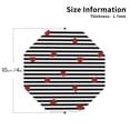 thumbnail image 3 of Disketp Ladybugs On Black And White Striped Funny Coasters,4 Pcs Leather Coasters With Holder, Perfect Housewarming Hostess Gifts,Protect Furniture From Water Marks Scratch And Damage, 3 of 9