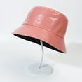 thumbnail image 4 of Hats for Women Bright Leather Color Double Fisherman'S Hat Outdoor Sun Basin Hat Foldable Travel Hat Men Multicolor Optional Hats, 4 of 4