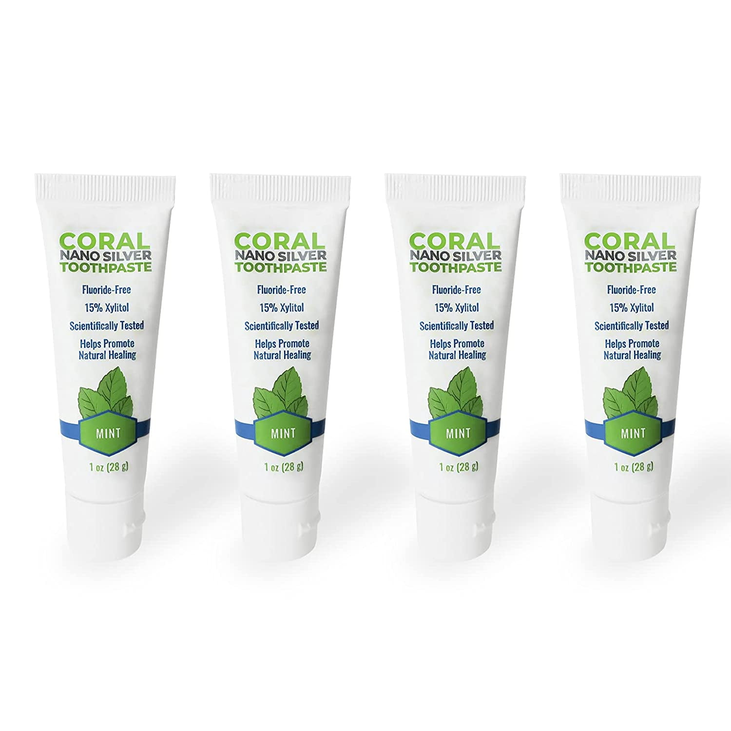 Coral Nano Silver Mint Travel Size Xylitol Toothpaste Fluoride and SLS