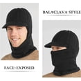 thumbnail image 5 of AKcxy Winter Knitted Balaclava Beanie Hat Warm Cycling Ski Mask, Women Windproof Hood, Balaclavas Heavyweight Thermal Fleece, 5 of 7