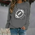 thumbnail image 5 of ZJXFGS Football Sweatshirts for Women Game Day Sweater Football Apparel for Women Game Day Shirts Women Football Gray XL, 5 of 5