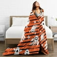 thumbnail image 6 of BOOHIT Halloween Throw Blanket 50x60 Inch Spooky Fall Orange Home Decorative ( Ghost ), 6 of 6