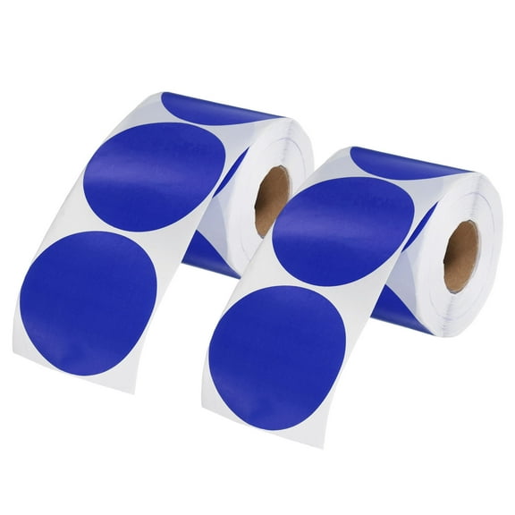Uxcell 1000 Pcs Colored Dot Stickers, 3 Inch Circle Stickers Self Adhesive Large Circle Labels Tags Coding Labels Blank Round for Labeling Office Business Yard Sale Garage Sale Home, Dark Blue