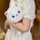 thumbnail image 5 of Juguete de muñeca de gato blanco de peluche | Figura de poliéster relleno suave | Funda de cremallera lavable desmontable | Decoración acogedora del hogar | 25x12x6cm | Regalo Coleccionable | 1 Pieza, 5 of 5