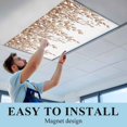 thumbnail image 5 of 1 Pack Brown Leaf Fluorescent Light Covers for Ceiling Lights Eucalyptus Leaves Spring Plant Farmhouses Magnetic Ceiling Light Covers Overhead Light Filters for Office Classroom Home, 5 of 9