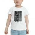 thumbnail image 2 of American Flag Merican Funny Toddler T-Shirts for Boys Girls (White, 4T), 2 of 5
