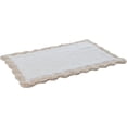 thumbnail image 3 of Cotton Scalloped Bathmat with Antiskid 20"x32" Beige – 100% Cotton Scalloped Bath Mat, Anti‑Skid, Soft & Absorbent Bathroom Rug for Shower, Tub & Entryway, 3 of 5