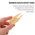 thumbnail image 4 of Miangastore 15Pcs Bamboo Golfs Divot Forks Portable Divot Tools Fairway Trimmer (Khaki), 4 of 8