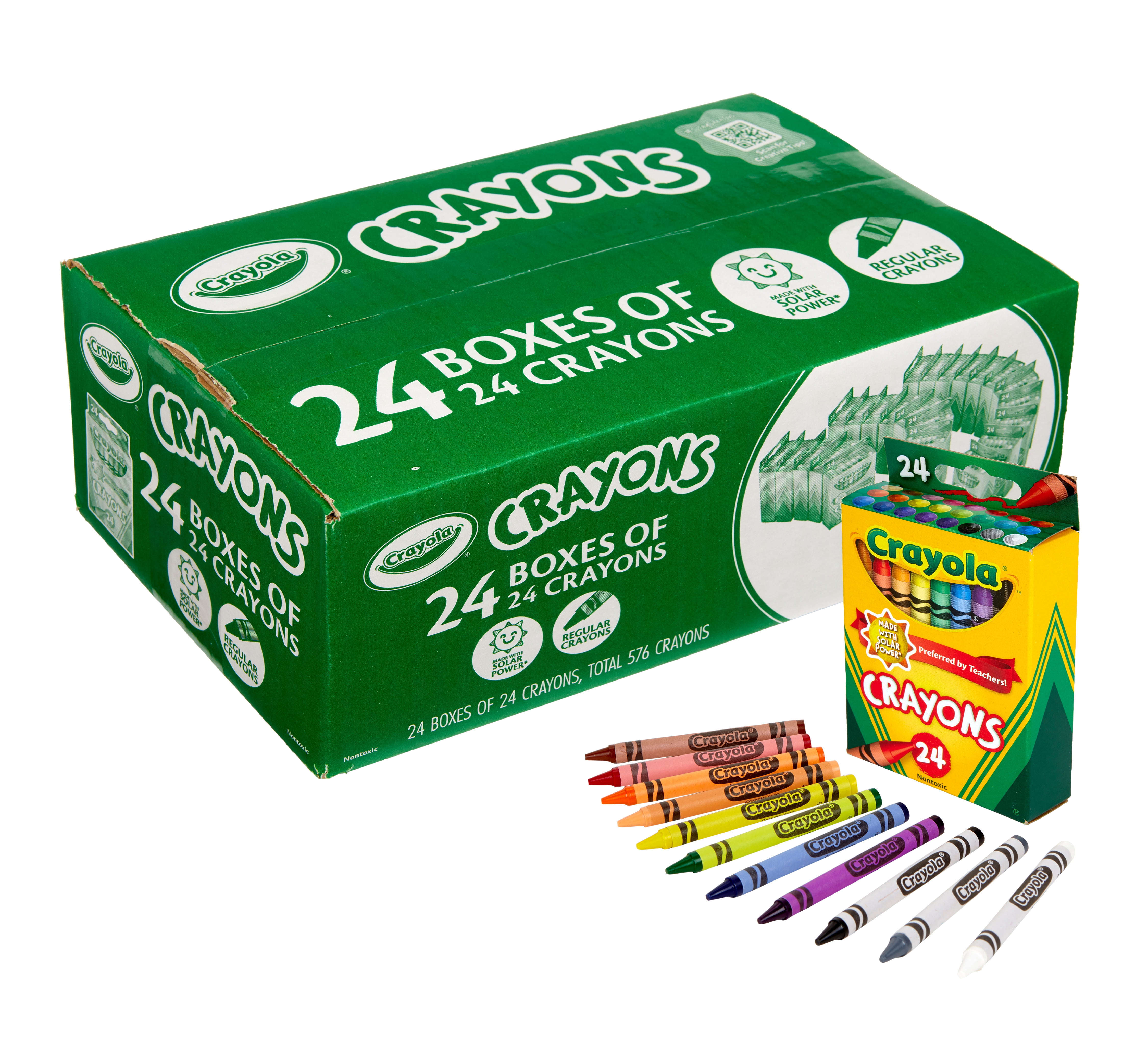 (3 pack) Crayola Crayons Bulk (24 Packs of 24), Bulk School Classroom Supplies, Classic Colors, 3+