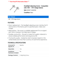 thumbnail image 2 of Headlight Adjusting Screw - Compatible with 1987 - 1991 Dodge Dakota 1988 1989 1990, 2 of 2