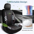 thumbnail image 3 of LAONNVIR Car Seat Covers Fit for Nissan Rogue 2010-2025 Front Set Leather Seat Cushion Waterproof Automotive Seat Protectors,Red Front Set(2 Seats), 3 of 8
