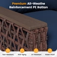 thumbnail image 5 of ELPOSUN 5-Piece Patio Furniture Set, All-Weather Open-Weave Wicker Outdoor Conversation Set, Thick Waterproof Cushions, for Garden and Backyard, Brown & Blue, 5 of 10