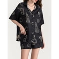 thumbnail image 6 of Yunliwuli Women Pajamas Set 2 Pieces Loungewear Suits Tacos Tequila Letter Print Short Sleeve Loose Tops and Shorts Sleepwear Outfits, 6 of 10
