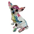 thumbnail image 3 of jifeng Statue d'Animal Décorative Centre de Table Moderne Coloré Graffiti Peint Chihuahua Graffiti, 3 of 9
