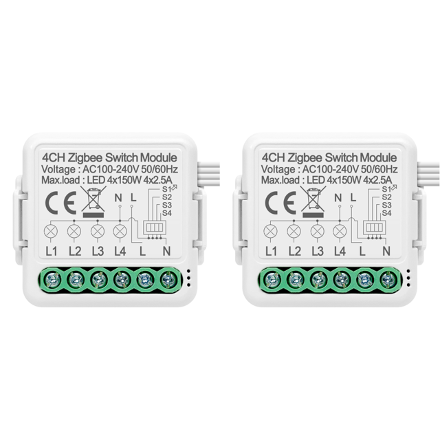 2uds. Módulo de interruptor inteligente con control remoto de interruptor inteligente DIY (4 bandas)