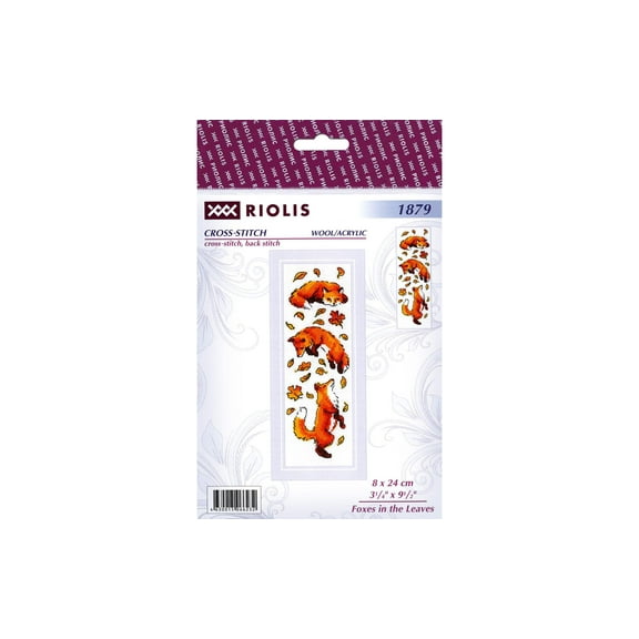 Foxes in Leaves R1879 Counted Cross Stitch Kit