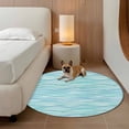 thumbnail image 2 of Sea Waves Round Area Rug 3Ft Washable Small Circle Rugs for Kitchen Entryway, Summer Nautical Coastal Waves Watercolor Green Non-Slip Carpet Floor Mats Indoor Outdoor Carpet Runner Home Decor, 2 of 8
