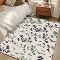 thumbnail image 4 of Green Grey Botanical Area Rugs 4'x6', Washable Small Throw Rugs for Office Bathroom, Rustic Country Spring Floral Summer Leaf Indoor Outdoor Rug Non-Slip Low Pile Carpet Runner Reversible Floor Mats, 4 of 8
