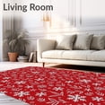 thumbnail image 2 of ODIKA 6'x9' Machine Washable Non-Slip Area Rug, Yuletide Celebration Elegant Seasonal Dazzling Hearth Decoration High Traffic Rug, Red, 605574, 2 of 7