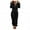 P-b-Black, variant on 2025 Women Casual Solid Button Bed Jacket for Elderly Women Down Long Sleeve Cardigan Warm Jackets for Women Blouse Lightweight