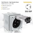 thumbnail image 3 of 50 Amp Generator Power Inlet Box NEMA SS2-50P,125/250 Volt 12500W, Outdoor dustproof and Weatherproof for generators, Welding Machines, etc.ETL Listed.(NEMA SS2-50P Box), 3 of 6