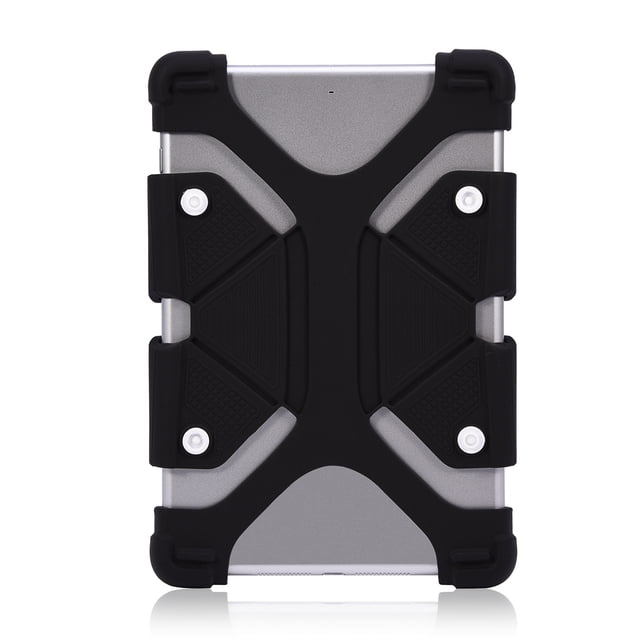 Funda protectora de silicona ajustable universal para iPad/Samsung/tablet Lenovo (negro 7,9-9)