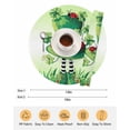 thumbnail image 6 of 13 Inch Round Placemats Set of 6, St. Patrick's Day Non Slip Heat Insulation PP Table Mats, Lucky Shamrock Hat Ladybirds Daisy Ombre Green Washable Place Mats for Kitchen Dining Party Table Decor, 6 of 7
