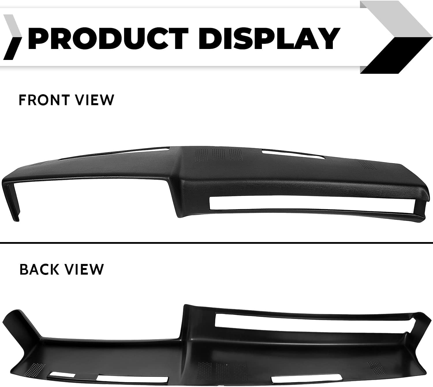 Kojem Black Dashboard Cover Dash Cap Compatible with 1981-1987 Chevy GMC Full Size Pickup 1981-1993 Chevy GMC SUV
