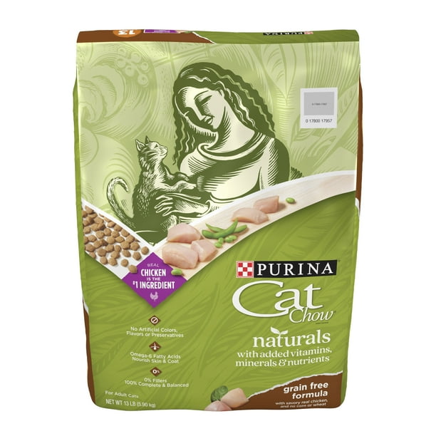 Purina Cat Chow Natural Grain Free Dry Cat Food, Naturals With Real