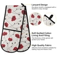 thumbnail image 4 of Dailycode Double Sided Oven Mitt with Loop Heat Resistant Kitchen Long Potholders 7" x 35" Poppies Flower, 4 of 6