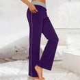 thumbnail image 2 of snilers Womens Bootcut Pant Stretch Side Stripe Yoga Pants Casual Workout Flare Leggings High Waist Wide Leg Lounge Pants, 2 of 6