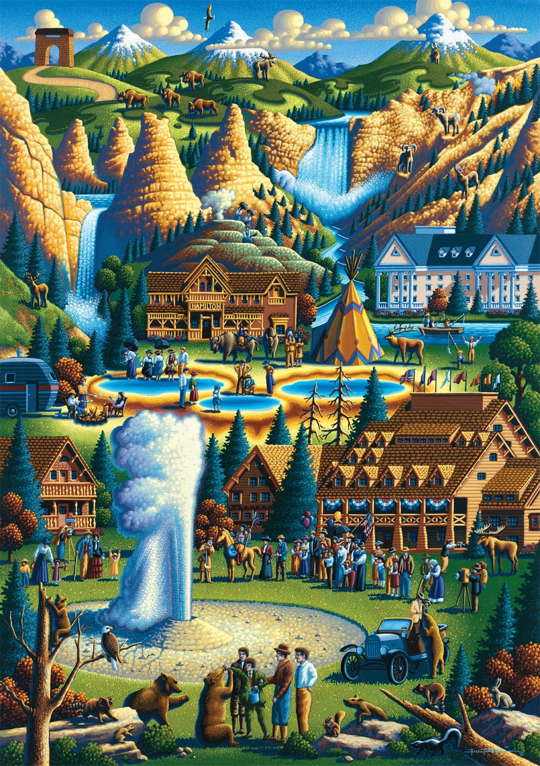 Buffalo Games 300-Piece Dowdle Yellowstone National Park Adult Interlocking Jigsaw Puzzle