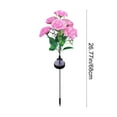 thumbnail image 2 of Solar Garden Stake Lights, Outdoor Waterproof Pathway Decor, 7 LED Carnation Flower Lights, Auto On/Off Yard Patio Landscape Lighting, 2 of 7