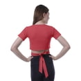 thumbnail image 4 of Moomaya Haut à Ourlet Croisé pour Femmes Manches Courtes Col Rond Tee-Shirt Blouse, 4 of 6