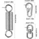 thumbnail image 2 of Resorte de suspensión, Resorte de Acero, Hamaca con Resorte Giratorio, con 2 mosquetones y giro de 360°, Capacidad de Carga de hasta 250 kg para Soporte para Saco de Boxeo, Hamaca, Yoga, 2 of 5