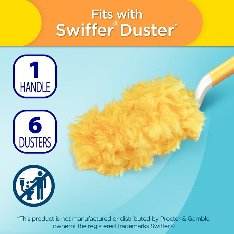 Great Value GV 360 Degree Duster Kit, 6 Count, Unscented Fibers