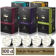 Barista Moments - 100 Ct Variety Coffee Pods- Compatible with Nespresso Machines