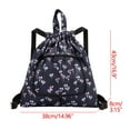 thumbnail image 3 of VerPetridure Foldable Large Capacity Travel Backpack Drawstring Pocket Waterproof Ultra Light Nylon Cloth Multifunctional Print Foldable Bag Organizer, 3 of 3