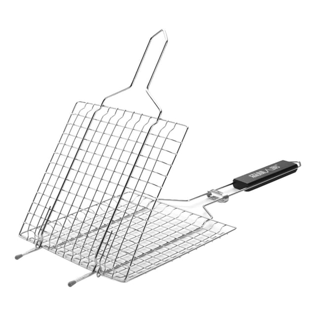 Cesta para parrilla BBQ para pescado, verduras, bistec, camarones, chuletas antiadherentes Sunnimix BBQ Barbecue Basket