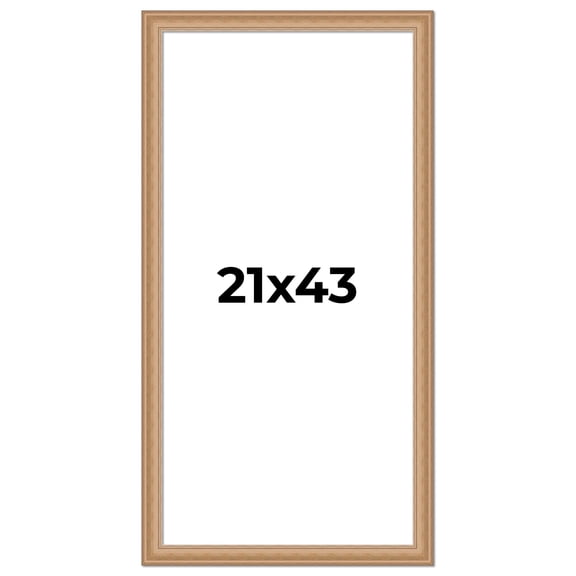 21x43 Frame Charleston Honey Brown Solid Wood Picture Frame Width 1.75 Inches | Interior Depth 0.5