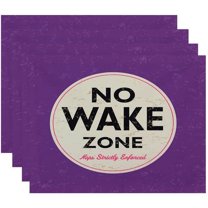 Simply Daisy 18" x 14" Nap Zone Word Print Placemats, Set of 4