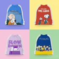 thumbnail image 4 of Bolsa de almacenamiento de dulces con cordón para regalo de fiesta portátil con dibujos animados de Snoopy Charlie Brown para niños y niñas, 4 of 5