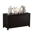 thumbnail image 5 of ARCTICSCORPION Playroom Safety Hinged Medium Density Fiberboard Bench Top Toy Chest, Dark Brown, 5 of 8